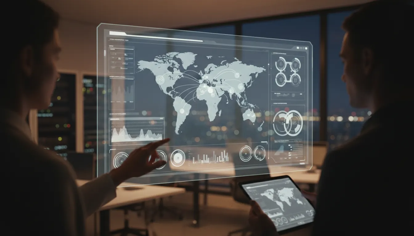Data dashboard displaying international collaboration metrics and successful joint operations against child exploitation networks